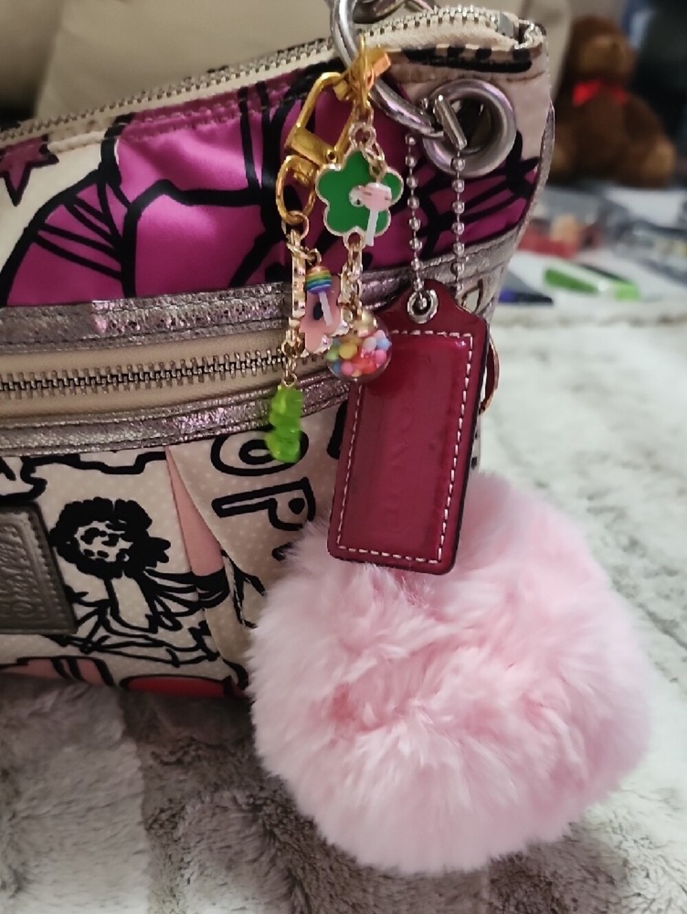 Coach Pink Poppy Floral Graphic Crossbody Bag - Picture 3 of 9